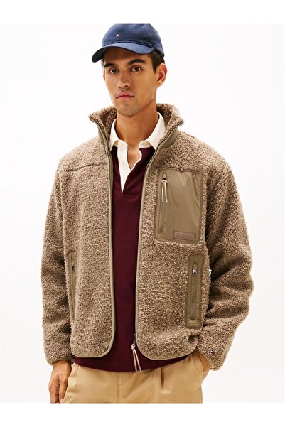 Tommy Hilfiger Teddy Fleece Zip Through Erkek Mont