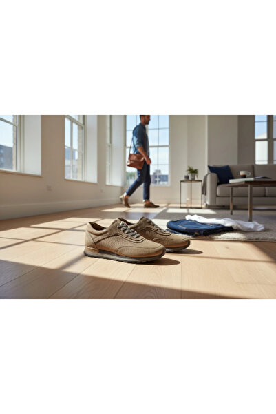 GokceKundura06 Men's Comfortable Sole Nubuck Lace-Up Outdoor Shoes