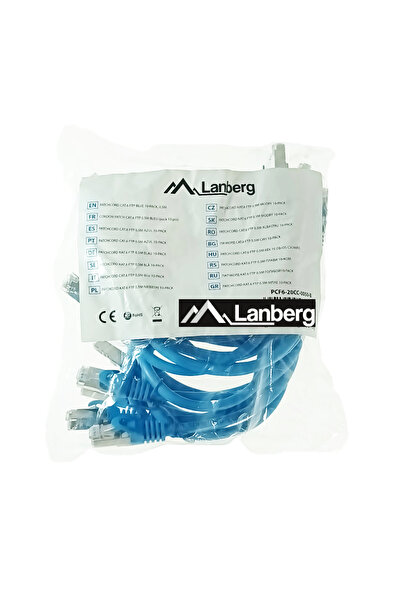 Lanberg Set 10 cabluri retea-patchcord CAT6 FTP, 43631, 2 X RJ45, lungime 50cm, AWG26