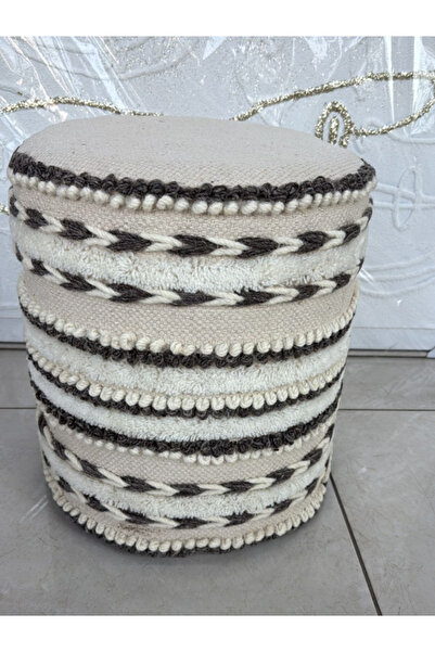 BEC51 Modern round pouf chair - multi-colored for stylish decor