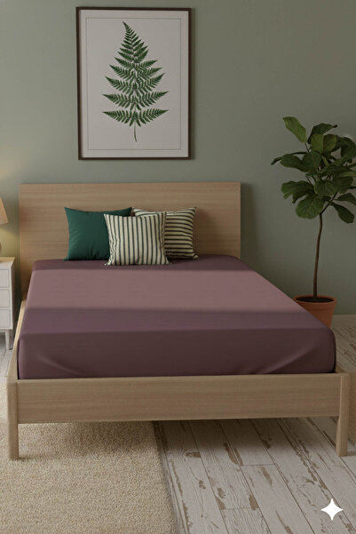 FAVORA 100% Cotton Ranforce Premium Single Fitted Sheet - Dusty Rose