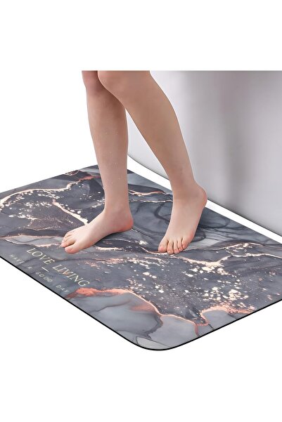 Aputue Bathroom Mat 40x60cm Anti-Slip Absorbent Quick-Dry Washable Bath Rug