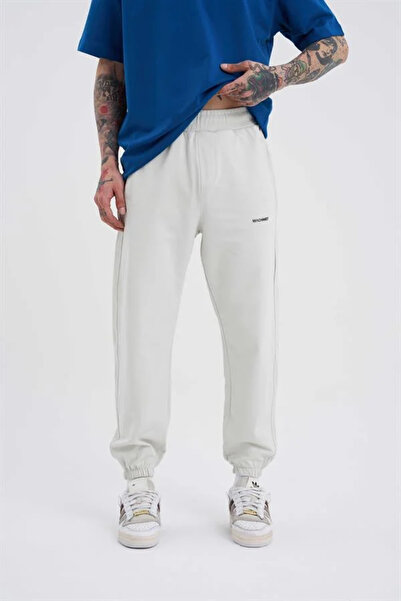 Machinist Ανδρικό Φούτερ Jogger με ελαστικό πόδι, χαλαρό και βασικό, Space Grey