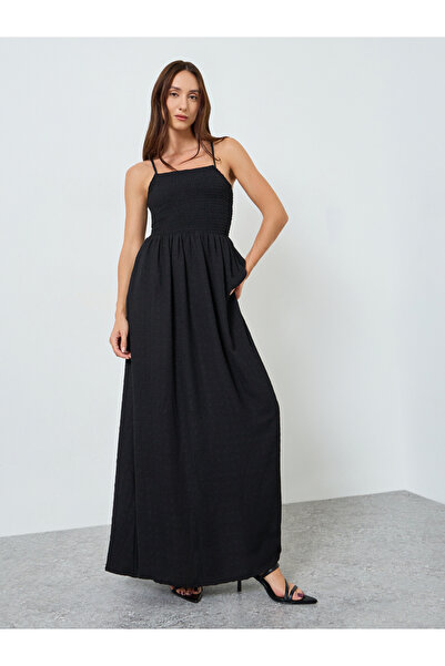 Maxim Creation By Styli Women Black Strappy Maxi Dress