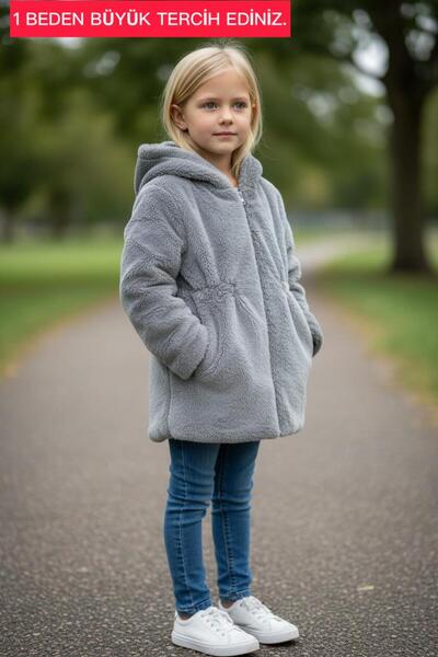 Kamex Palton căptușit din pluș pentru fete