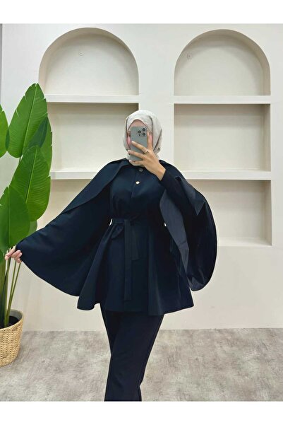 lurex moda Bat Sleeve Trench Coat