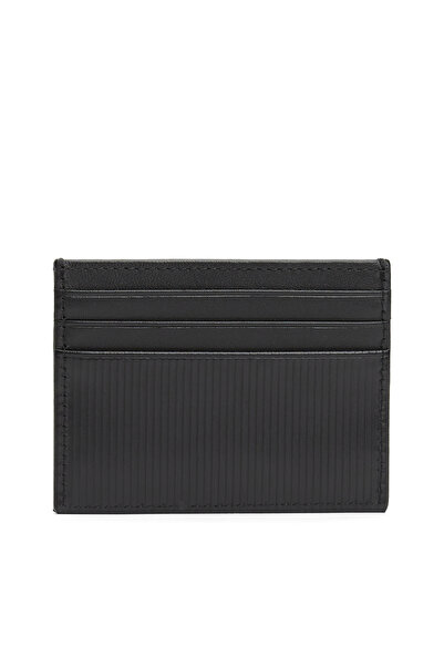 Tommy Hilfiger Men Black Hilfiger Flag Leather Holder
