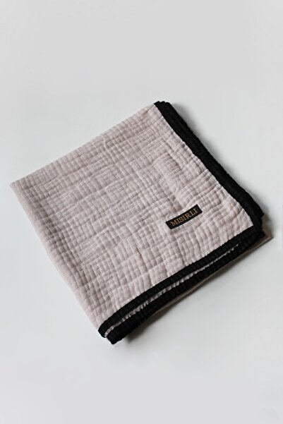 Mısırlı Eşarp 105x105 Muslin cu vipușcă Eșarfă - Piatră, Caramel