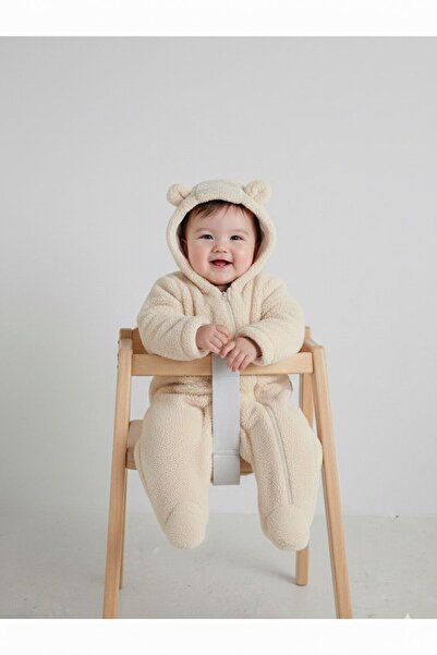 SKYMOOD Plush Astronaut Jumpsuit with Hood for Baby Girl and Boy