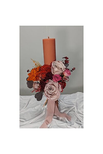 OEM Wedding candle, Elegance in Autumn Colors, copper, burgundy, set
