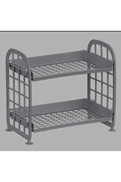 OEM Etajera Gri cu 2 Nivele 22x14x20.5cm