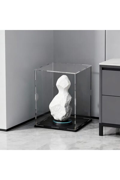 Slasa Tall Acrylic Display Case 33×33×40.6cm for Large Models & Trophies