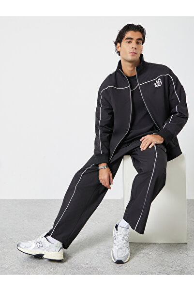 Take Two By Styli Men Zip-Up Piping Jacket and Pants Co-Ords