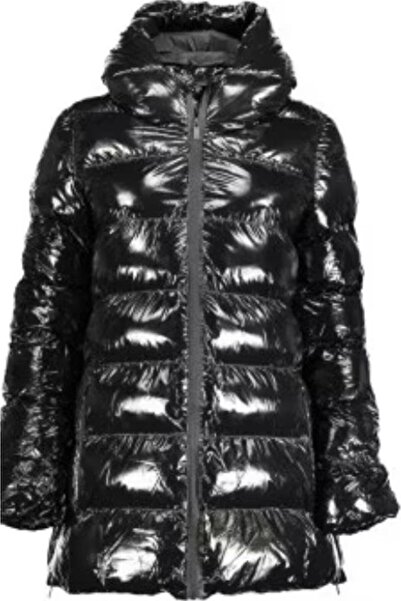 U.S. Polo Assn. US Polo jacket for women, black (nero), with Hooded, side zippers and logo, 42