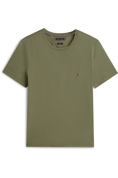Tommy Hilfiger Men Green Slim Jersey Crew Neck T-Shirt