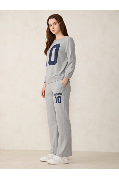 Outzidr By Styli Grey Boat Neck Sweatshirt and Joggers Co-Ords