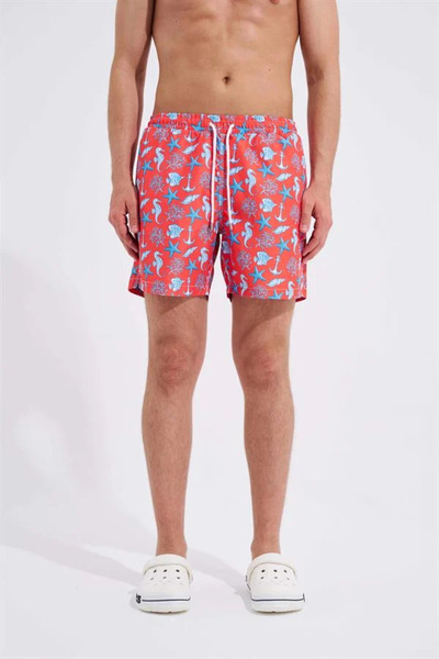 Machinist Ανδρικό εσώρουχο Crauters με τύπωμα Σορτς κολύμβησης κόκκινο