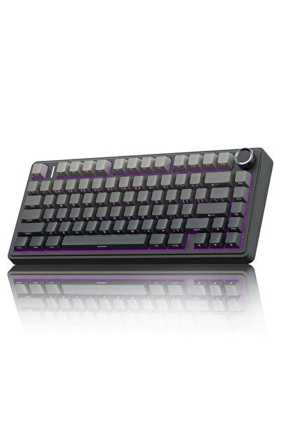 Aula F75 Mekanik RGB TKL Reaper Switch Kablosuz Makrolu Hot Swap Klavye Gradyan Gri