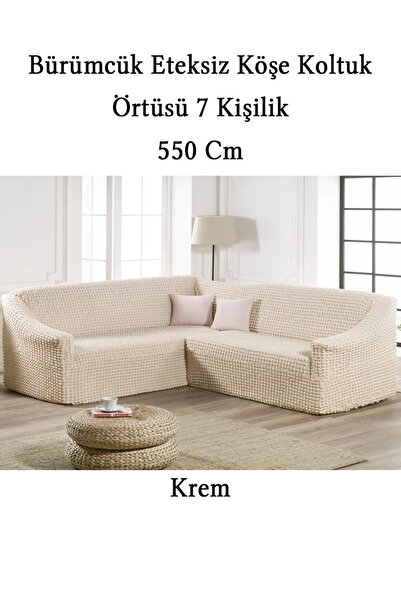 StarMall Husă pentru canapea de colț în formă de L pentru 7 persoane, husă pe...