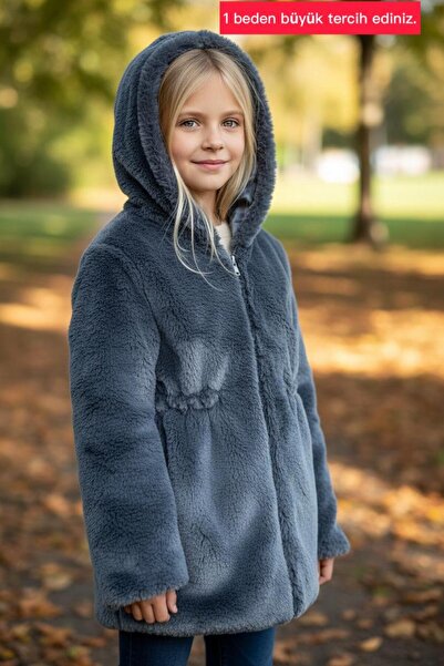 Kamex Palton căptușit din pluș pentru fete