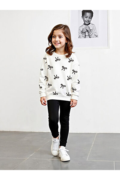 Take Two By Styli Girls Graphic Print Sweatshirt with Leggings Set