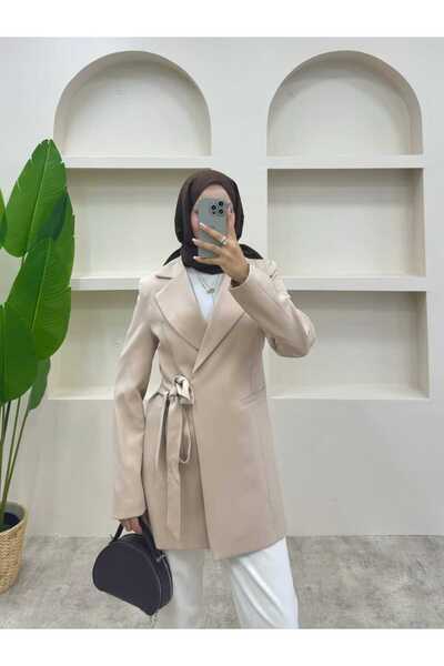 lurex moda Side Tie Blazer Jacket