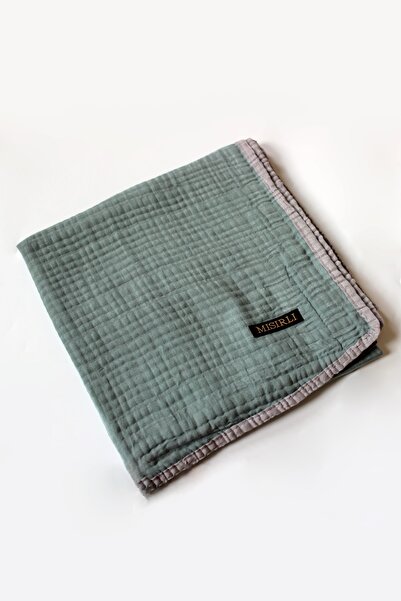 Mısırlı Eşarp 105X105 Muslin Piped Scarf - Stone, Caramel