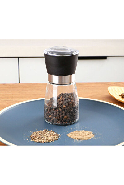OEM Râșniță manuală mecanică pentru condimente, piper și sare, 13 cm – Neagră