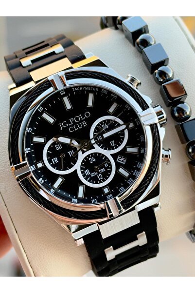 JG. Polo Club Jg.Polo Club Silicone Cord 2 Years Warranty 5 Atm Water Resistant Men's Wristwatch+Bracelet 04371.1