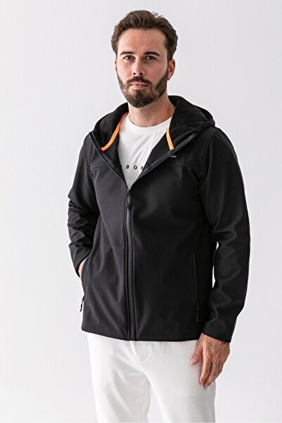 trender Battal Softshell Erkek Mont 6044-1 Siyah