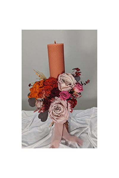 OEM Wedding candle, Elegance in Autumn Colors, copper, burgundy, set