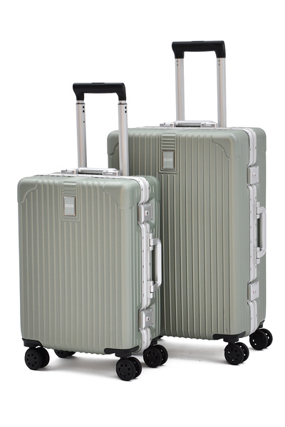 ELATAE Alüminyum Alaşımlı 2'li Valiz Seti Orta - Kabin Boy – TSA Kilitli, Ultra Dayanıklı, Sessiz Te