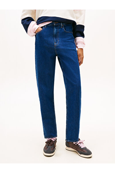 Tommy Hilfiger Women Navy Mom Jean Denim Jeans