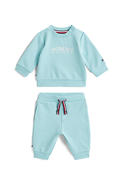 Tommy Hilfiger Newborn Blue Logo Sweatshirt And Joggers Set