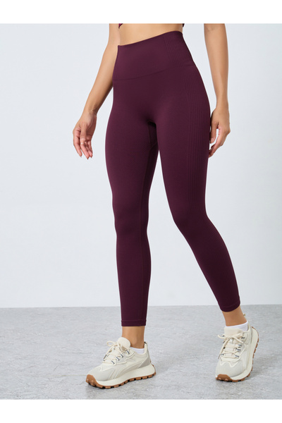 Styli Multi Texture Sports Bra and Broad Waistband Leggings Set