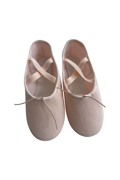 Yıldız Bale Kostüm ve Spor Skin Color Canvas Double Sole Ballet Shoes