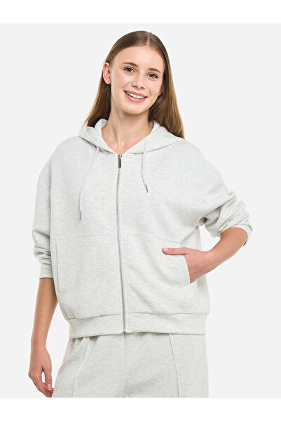 Victor and Jane By Styli White Zip-Up Hoodie and Wide Leg Joggers Co-Ords