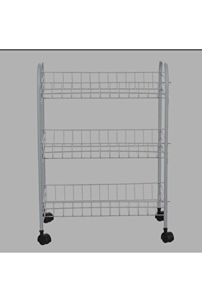 OEM Etajera 3 Nivele din Metal Alba 32.5x20x43.5cm