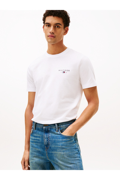 Tommy Hilfiger Men White Brand Love Small T-Shirt