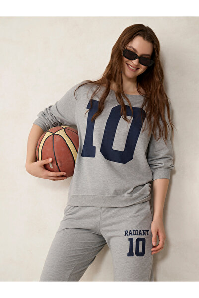 Outzidr By Styli Grey Boat Neck Sweatshirt and Joggers Co-Ords