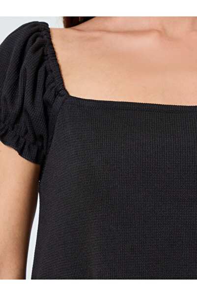 Maxim Creation By Styli Women Black Square Neck Mini Dress