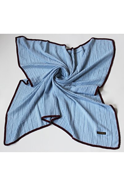 Mısırlı Eşarp 105x105 Muslin cu vipușcă Eșarfă - Piatră, Caramel