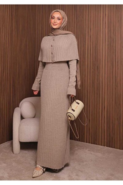 ASUDE TESETTÜR Bolerolu Triko Elbise