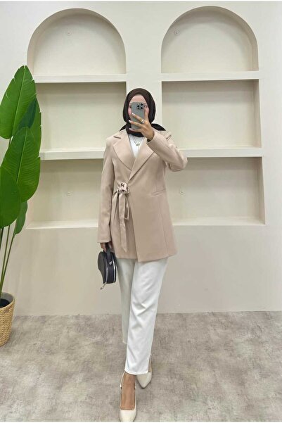 lurex moda Side Tie Blazer Jacket