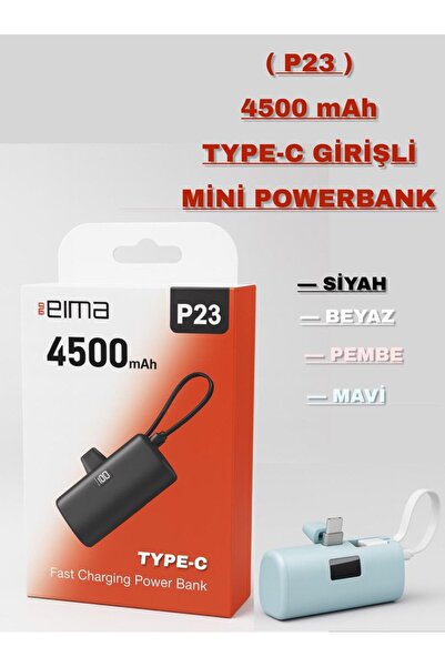 ErCorp Type-C Girişli Mini Powerbank 4500 Mah P23