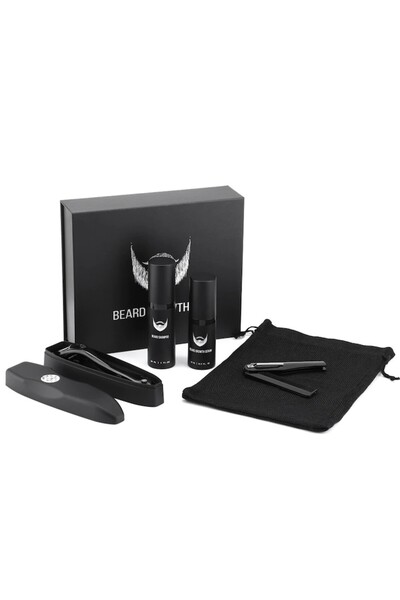DearBeauty Beard care set for improving hair growth: stimulation roller, balm, stimulating spray, comb