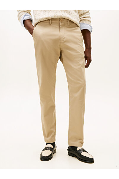 Tommy Hilfiger Men Brown Harlem Twill Tapered Leg Chinos