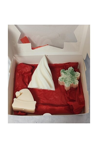 OEM Winter Tale Scented Candle Set, Wax, Apple Pie Scent, Christmas Shapes, Elegant Packaging