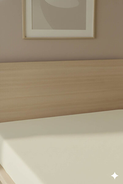 FAVORA 100% Cotton Ranforce Premium Single Fitted Sheet - Cream