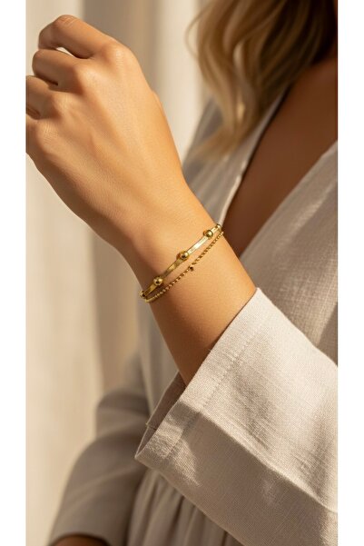 İNN JEWELLERY Steel Bracelet, Tarnish-Free, Anti-Allergic, Double Figured (2 Years Importer Warranty)